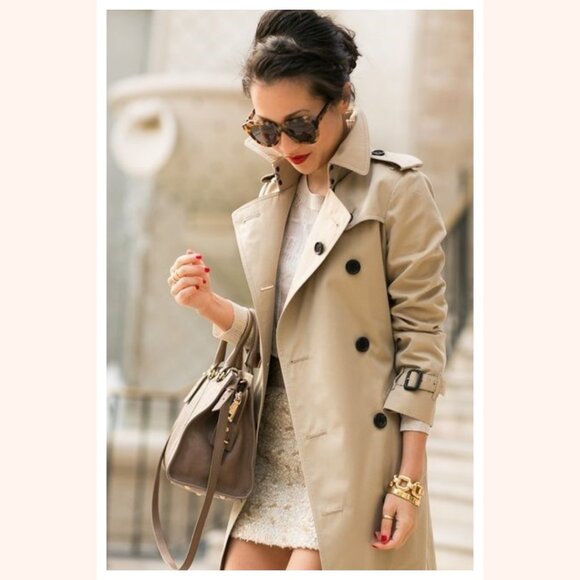 BURBERRY Harbourne Trench Coat Honey Size 2 - Picture 1 of 16